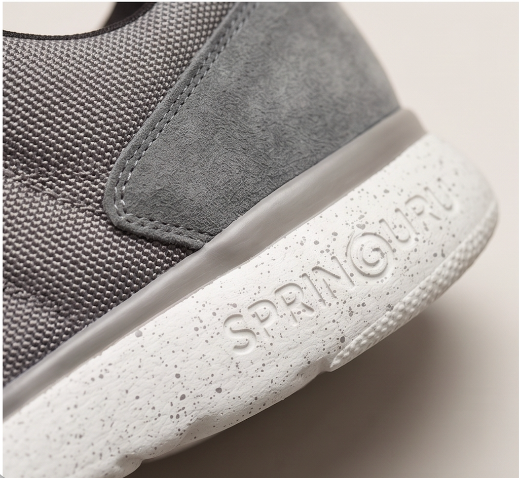 Springuru Grey Lace-Up Spring Sneaker